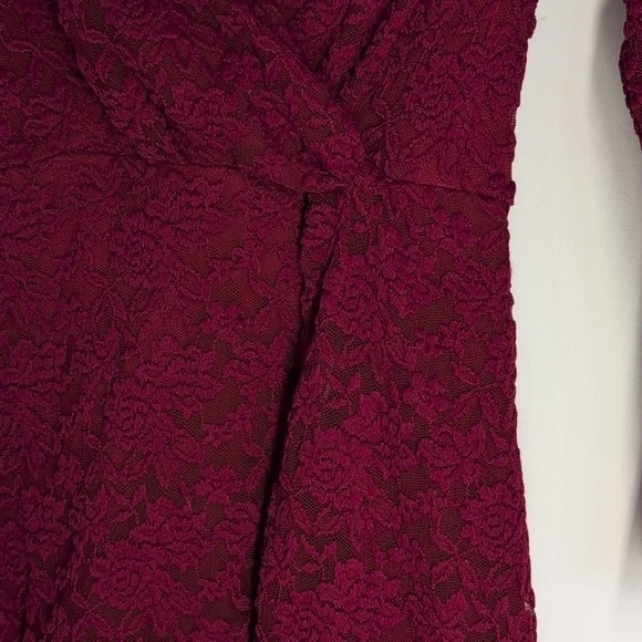 ABERCROMBIE FITCH RED LACE DRESS SIZE X SMALL - Picture 5 of 7